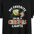 thumbnail image 3 of SpongeBob SquarePants - My Favorite Color Is Christmas Lights - Juniors Ideal Flowy Muscle T-Shirt, 3 of 6