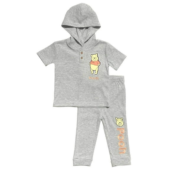 Disney Baby Boys' Winnie the Pooh Hooded Top and Pants Set, Sizes 12-24M