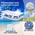 thumbnail image 2 of Blue Flower Pillow Covers 12x20 Inch Set of 2 Dark and Light Blue Colored Pillow Outdoor Waterproof Decor for Patio Funiture Garden Summer Floral Square Polyester pillowcovers 002E12, 2 of 6