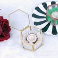 thumbnail image 2 of Boîte en Verre Hexagonale Boîte de Rangement de Bijoux Multifonctions Durables, 2 of 6
