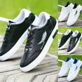 thumbnail image 4 of AnuirheiH Men's Shoes Leather Ultra-Light Sneakers Comfortable Casual Running Shoes On Sale, 4 of 5