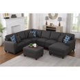 thumbnail image 2 of HomeStock Southwestern Sensibilities 7-Piece Upholstered Modern Fabric Sectional In Dark Gray, 2 of 4