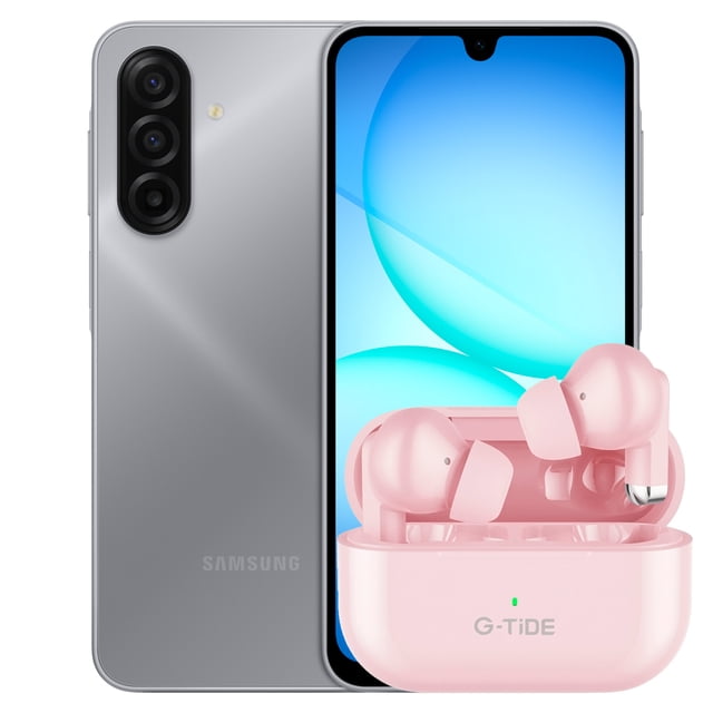 Smartphone Samsung Galaxy A17 4G/LTE 128GB Gris 4GB RAM + Audífonos G-Tide L22 rosa