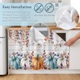 thumbnail image 5 of Orange Blue Pumpkin Fall Cabinet Curtain 35"Wx35"L,Dustproof Under Sink Skirt W/ Self Adhesive Tape,Thanksgiving Maple Leaf Vintage Cabinet Curtain Cover for Kitchen Sink,Bathroom Vanity,Laundry Room, 5 of 9