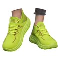 thumbnail image 3 of Espadrilles pour Femmes Mode Couleur Unie Maille Lacets Espadrilles Respirantes Chaussures de Course Chaussures de Course Femmes Vert 42, 3 of 9