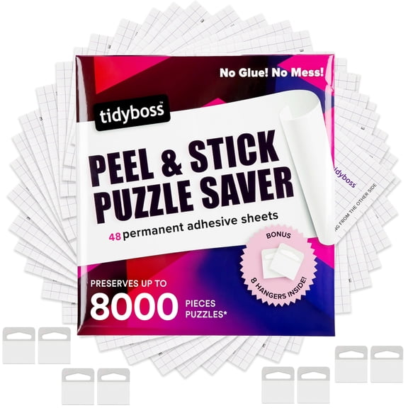 48 Pack Jigsaw Puzzle Saver Sheets - Puzzle Keeper Preserves Up to 8 x 1,000 Pieces