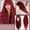Red, variant on Red Long Curly Wavy Wig for Women 26 Inch Natural Fiber Hairpiece for Fashion and Style