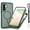 Green, variant on COAROVER Magnetic Case for Samsung Galaxy A57 with Built-in Screen Protector and Adjustable Wrist Strap,Full-Body Shockproof Matte Back Cover,Black