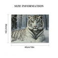 thumbnail image 2 of ZFLMY White Tiger Snow Trees Canvas Print Wall Art Decor for Home Bedroom Kitchen, Ready To Hang Room Home Art Decor 16x12in, 2 of 6