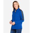 thumbnail image 2 of CORE365 CE404W Women's Market Snag Protect Mesh Colorblock Quarter-Zip Pullover-True Royal/ Carbon-3XL, 2 of 6
