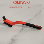 XDMTWLKJ Nylon Cleaning Brush Set, 6 Pcs, Non-Scratch Soft Bristles for Delicate Surfaces