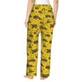 thumbnail image 3 of Uemuo Vintage Excavator Pattern Women's Wide Leg Palazzo Lounge Pants with Pockets Light Weight Loose Comfy Casual Pajama Pants-XX-Large, 3 of 9