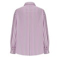 thumbnail image 6 of BSDJILFG Womens Striped Shirt Business Casual Long Sleeve Shirt Button Down Lightweight Tops & Blouses, 6 of 8