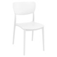 thumbnail image 1 of Pemberly Row Contemporary Indoor Outdoor Dining Chair in White, 1 of 8