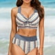 thumbnail image 5 of Pantalones Cortos de Baño de las Mujeres Traje de Baño Dividido Bikini sin Mangas Fringe Beach Trunks Set de Dos Piezas, 85% Nylon 15% Spandex Traje de Baño para Piscina, Playa, 5 of 6