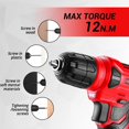 thumbnail image 5 of A house of tools Drill Set: Tool Set with 8V Red Cordless Drill, Home Tool Kit with Drill, Hand Tool Kits for Women 126 Piece, 5 of 12