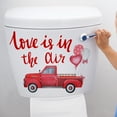thumbnail image 2 of EUDIDV Romantic Presents Love Transport Car Valentine's Day Toilet Sticker Living Room Bedroom Bathroom Background Wall Sticker Valentine's Decor, 2 of 7