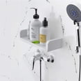 thumbnail image 5 of Estante De Pared Flotante Estante De Almacenamiento De Suciedad Impermeable Cocina Baño Forma De Cacerola Autoadhesiva Blanco Sailing, 5 of 5