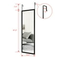 whitebeach Over The Door Wall Mirror Full Length Door Mirror,Black