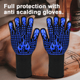 thumbnail image 4 of Guantes para horno resistentes al calor de 932 °F, guantes para parrilla resistentes a cortes, guantes de silicona antideslizantes para barbacoa, guantes de cocina seguros para la cocina, 4 of 5