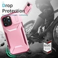 thumbnail image 4 of Dteck Case for iPhone 15 Pro,Shockproof TPU+PC Armor Case Slide Lens Protection Cover for iPhone 15 Pro,Pink, 4 of 7