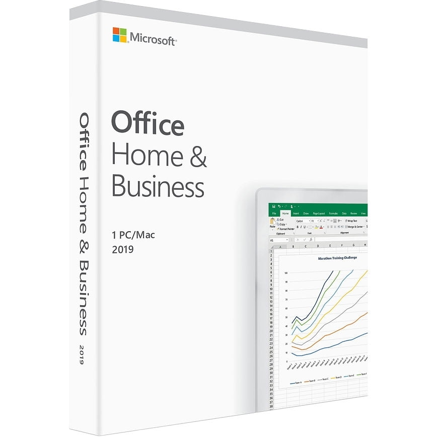 Microsoft Office 2019 Home and Business for 1 PC/Mac Key Card Walmart