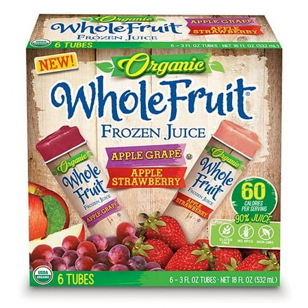 Whole Fruit Organic Wm-org-strw/grp-tube-3oz/6ct