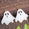 thumbnail image 3 of Spooky Ghost Dangle Earrings - Luminous, Cartoon-Style, Acrylic Jewelry with Adorable Design for Halloween Party - Festival Ear Ornaments with Dangle Style, 3 of 5