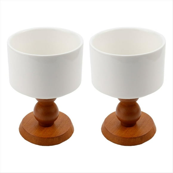 de Postre de Cerámica Copa de Cerámica Retro de Helado Francesa Cuenco de Postre de Pudín Diseño Elegante para Fiestas Marrón