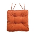 thumbnail image 1 of Inteprter Almohadillas de pana para silla, cojín y cálido con lazos, almohadilla gruesa antideslizante para sillas de comedor, Decoración del hogar Naranja, 1 of 6