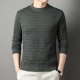 thumbnail image 1 of Suéter de manga larga grueso con cuello redondo y camisa de color sólido de moda coreana para hombre de otoño e invierno, 1 of 5
