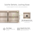 thumbnail image 5 of Furniture of America Direx Modern 66" 4-Door Solid Wood Sideboard, Tawny, 5 of 13
