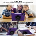 thumbnail image 6 of TECH CIRCLE Case for (2022) iPad (10th Generation) 10.9" - Rugged Stand Case with Shoulder Strap / Pencil Holder / Hand Strap, Purple+Black, 6 of 6