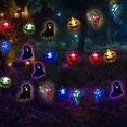 thumbnail image 3 of Luces Led De Calabaza De Halloween, Cadena De Luces De Murciélago Fantasma Para Decoración De Jardín De Fiesta De Carnaval sonducket HA042474-04, 3 of 6