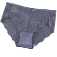 thumbnail image 2 of High Waisted Panties for Women Fashion Women's Lace Solid Stretch Panties High Waist Underpants Panties Briefs Blue M, 2 of 6