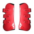 thumbnail image 2 of de protección de pierna equina para bota de férula para caballo, juego de soporte de pierna delantera y trasera para equitación, equipo Frente rojo M SOLEDAD Bota de tendón de caballo, 2 of 6