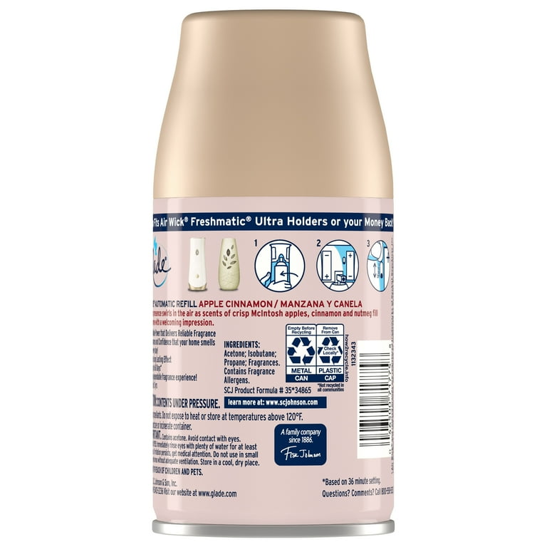 Glade® Automatic Spray Refill Air Freshener Apple Cinnamon, 6.2 oz - City  Market