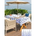 thumbnail image 5 of Outdoor Tablecloth with Umbrella Hole for Patio/Picnic/Party/Camping, Purple Blue Polka Dots Waterproof Table Cloth Rectangle Table Cover Washable, Watercolor Abstract Art (60"x 102"), 5 of 8