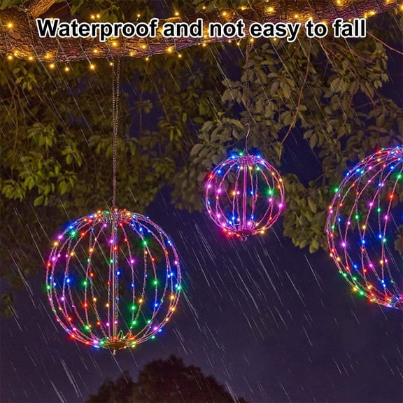 LED Light Ball Water-Resistant Soft Glow Battery Powered Hanging Tree Christmas Outdoor Decorations Ball Lights