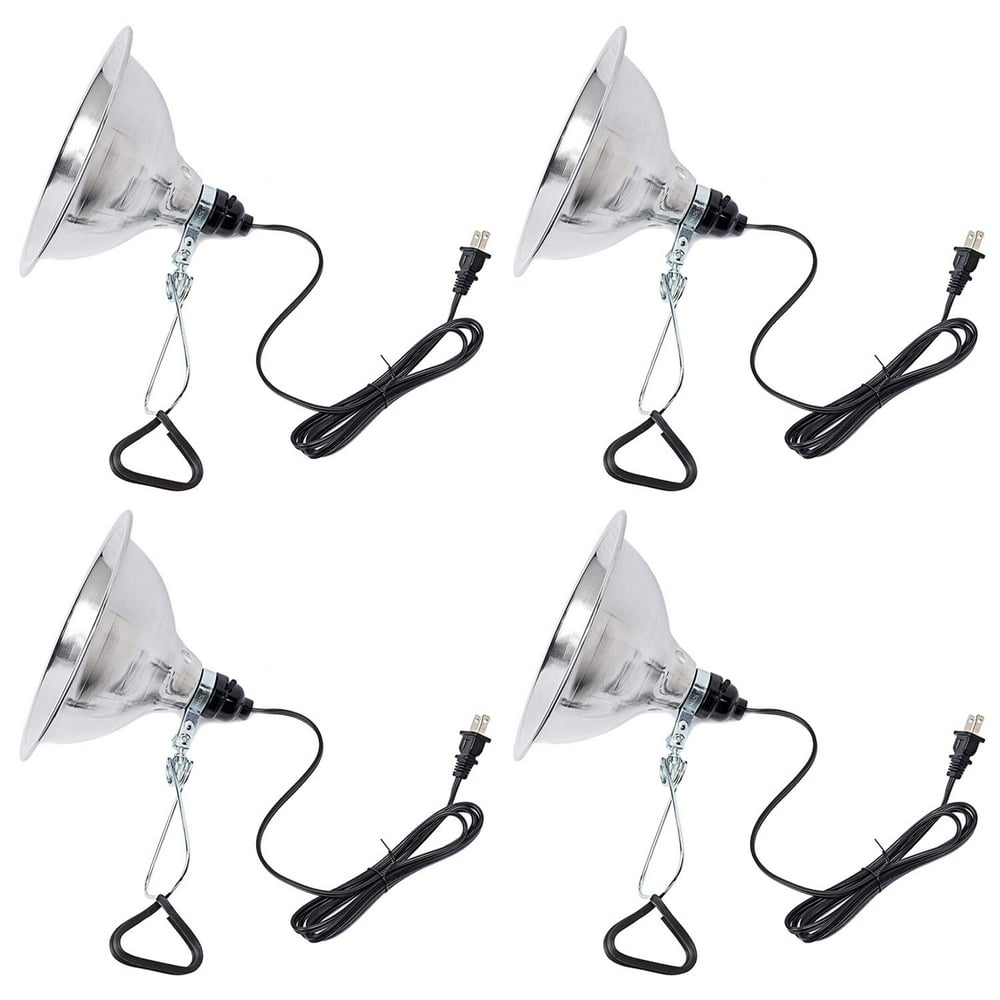Simple Deluxe 4Pack Clamp Lamp Light with 8.5'' Aluminum Reflector up
