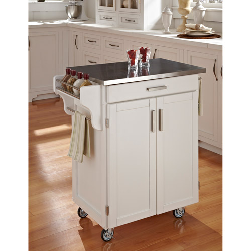 Create-a-cart White with Stainless Steel Top by Home Styles