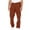 Orange, variant on Gym Shorts for Men Casual Solid Color Comfy Cotton Three-Point Pants Sports Elastic Mid-Waist Lace-Up Short Pants