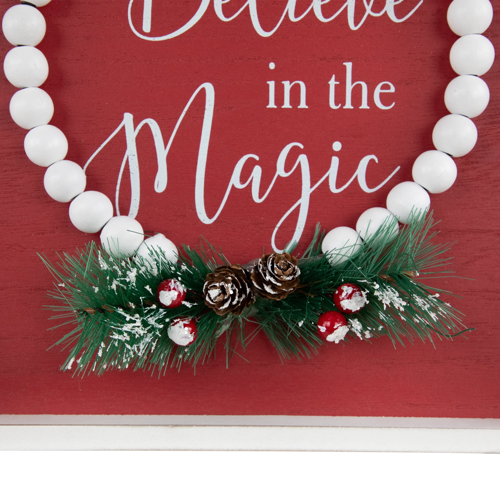 9" Framed "Believe In The Magic" Christmas Wall Sign