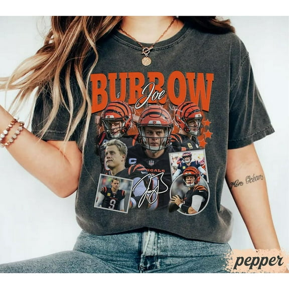 Vintage sports Joe Burrow Unisex Graphic T-shirt, Retro Football Fans Gift Tee