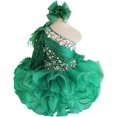 thumbnail image 5 of Jenniferwu G068E Infant Toddler Baby Newborn Little Girl's Pageant Party Birthday Dress Green 3T, 5 of 6