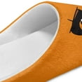 thumbnail image 5 of Chaqlin Orange Ghost Face Bedroom Slippers Cozy Comfy Plush Fuzzy Warm Rubber Sole Easy Slip On Memory Foam Fur Lined Home Slippers, 5 of 7
