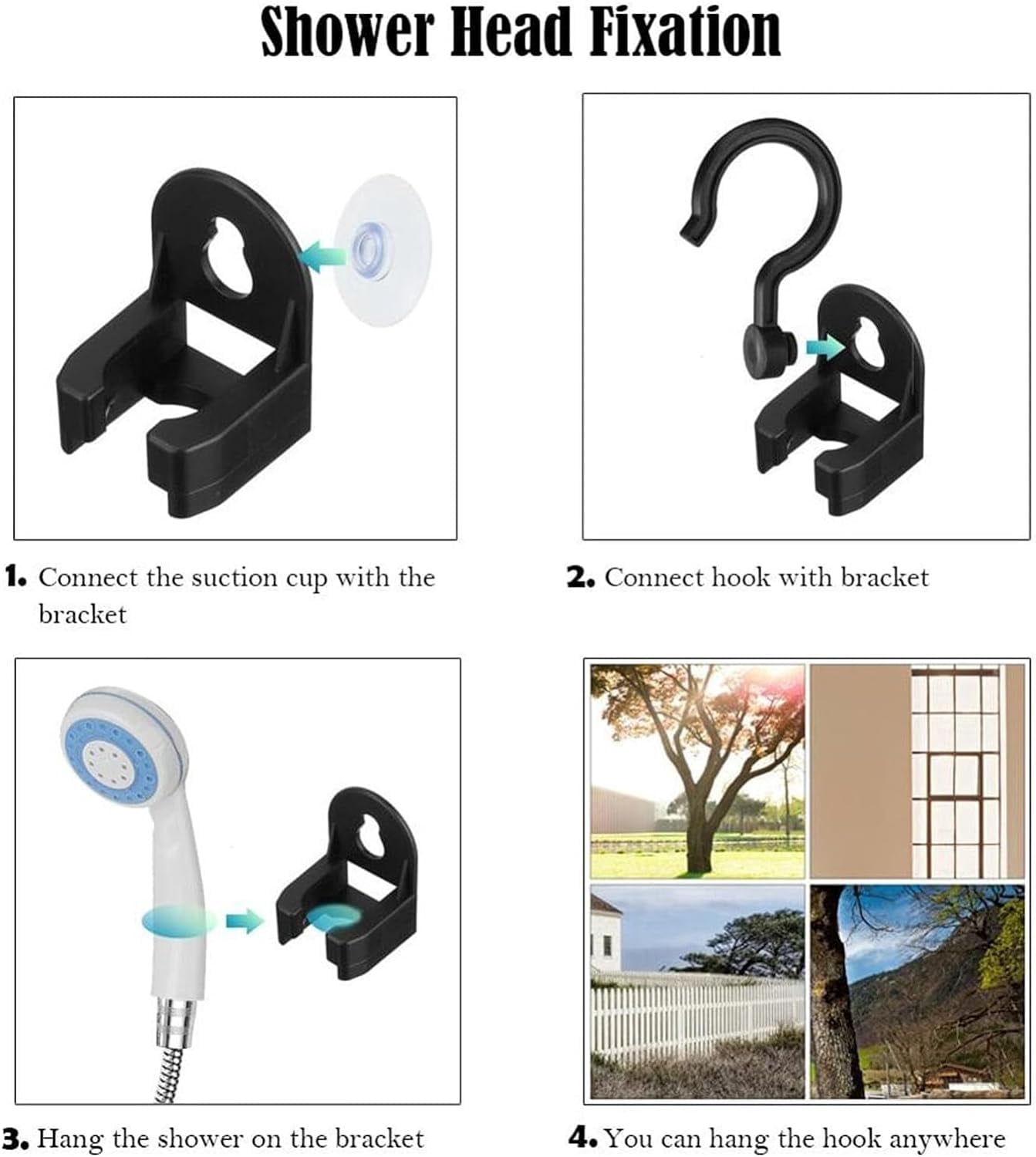 HQinX Portable Camping Shower Pump - Rechargeable Outdoor Shower Head Sprayer, 4800mAh Battery Pumps Water from Bucket. Perfect for Camping, Hiking, Travel, Car Washing & Pet Cleaning