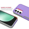 thumbnail image 5 of Samsung Galaxy S23 FE Case with Tempered Glass Screen Protector, Tekcoo Heavy Duty Rugged Shockproof Full Body Protective 2-IN-1 Phone Case Cover for Galaxy S23 FE, Purple, 5 of 9