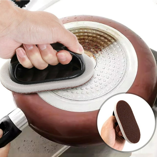 Yhmxh Kitchen Gadgets Emery Sponge Brush With Handle For Kitchen Cleaning Rust Removal And Grease Removal Kitchen Aid Attachments Kitchen Accessories Kitchen Tools for Hmoe Kitchen Restaurant