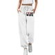 thumbnail image 1 of Pantalones de chándal anchos y rectos con forro polar para mujer - Pantalones de yoga de cintura alta con bolsillos para hacer ejercicio/uso informal (S-XXL), 1 of 4